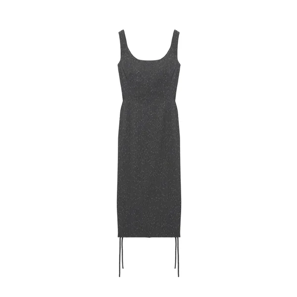 Alexander McQueen Corset Lace Flecked Pinstripe Pencil Dress