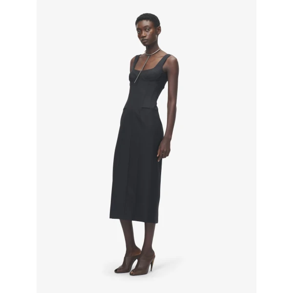 Alexander McQueen Corset Midi Dress, view 3