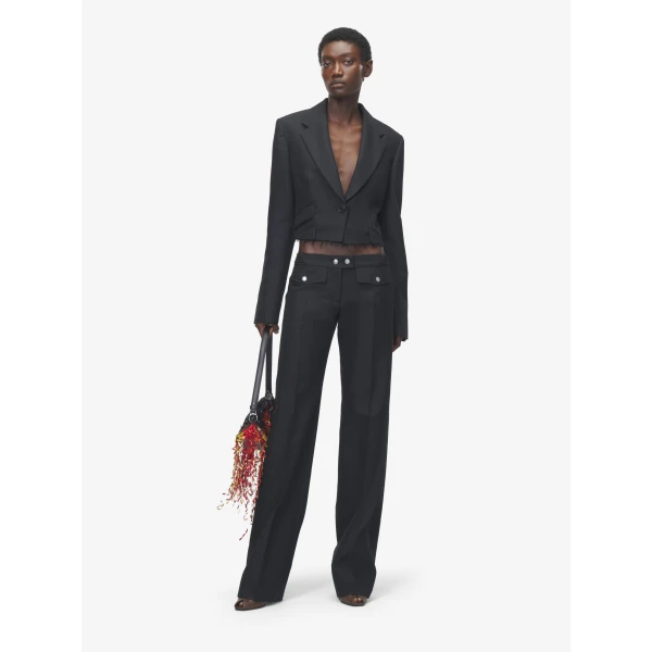 Alexander McQueen Cropped Single-Breasted Jacket, view 2