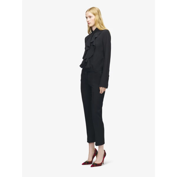 Alexander McQueen Cropped Tailored Trousers, view 3
