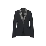 Alexander McQueen Embroidered Lapel Single-breasted Jacket