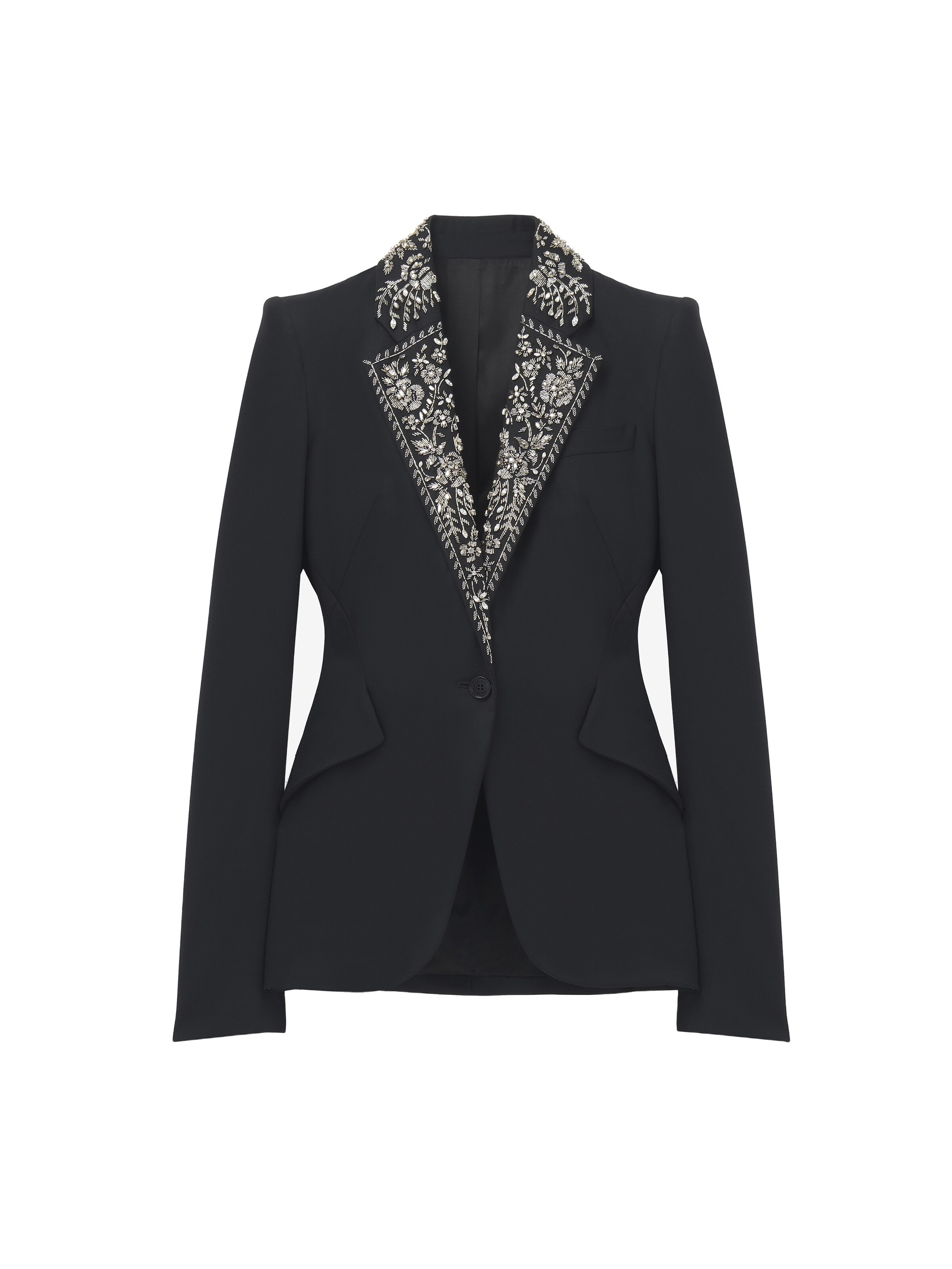 Alexander McQueen Embroidered Lapel Single-breasted Jacket