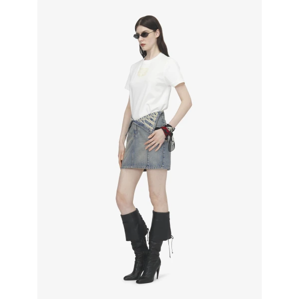 Alexander McQueen Embroidered Logo Patch T-shirt Top, view 3
