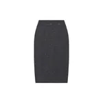 Alexander McQueen Flecked Pinstripe Slashed Zip Pencil Skirt