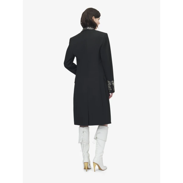 Alexander McQueen Floral Embroidery Coat, view 4