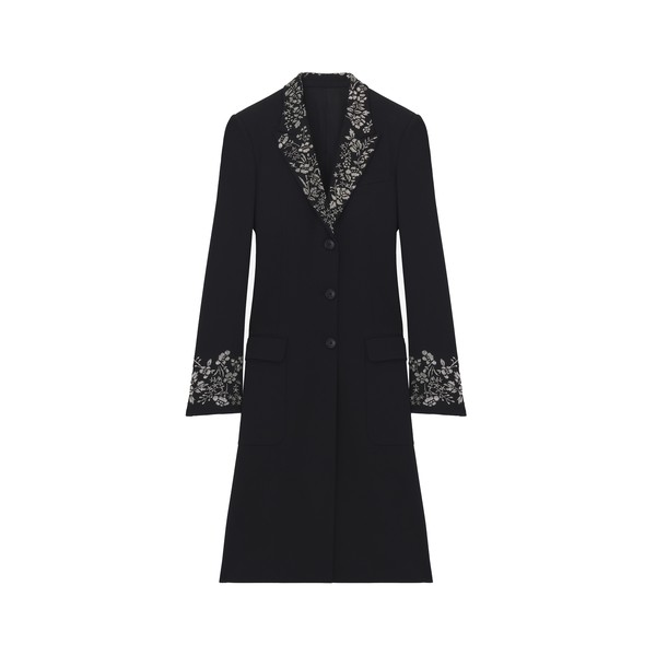 Alexander McQueen Floral Embroidery Coat
