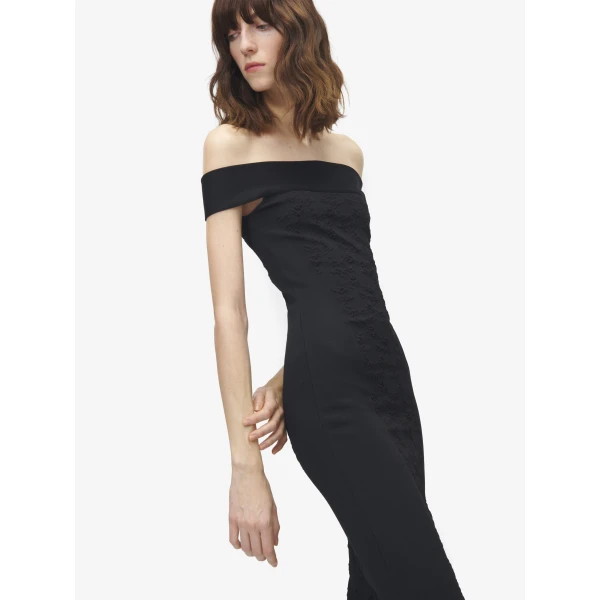 Alexander McQueen Floral Jacquard Pencil Dress, view 4