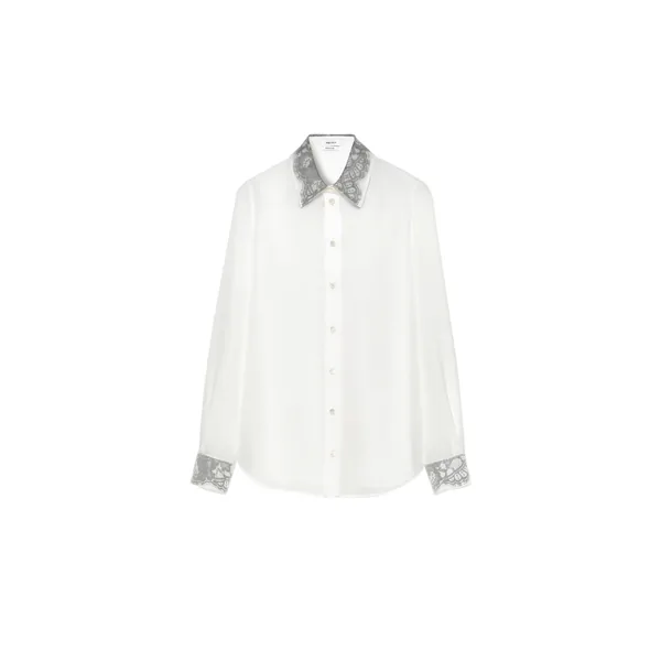 Alexander McQueen Floral Lace Detail Shirt