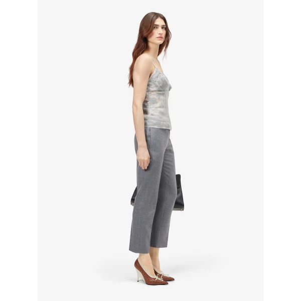 Alexander McQueen Floral Lace Organza Top, view 3