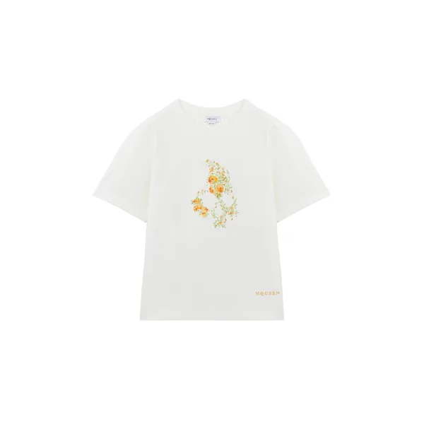 Alexander McQueen Floral Skull T-shirt Top