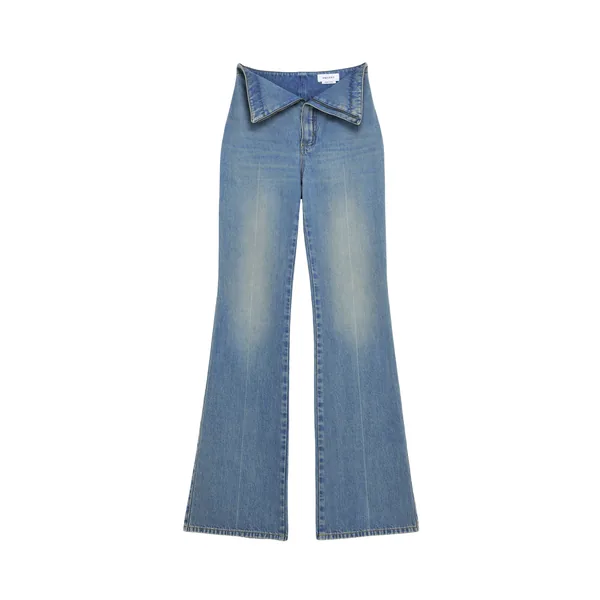 Alexander McQueen Fold Over Waist Jeans