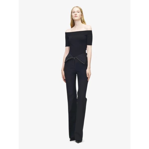 Alexander McQueen Fold Over Waist Trousers, view 2