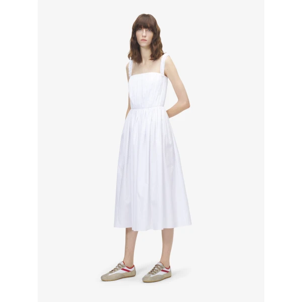 Alexander McQueen Gathered Midi Dress, view 3