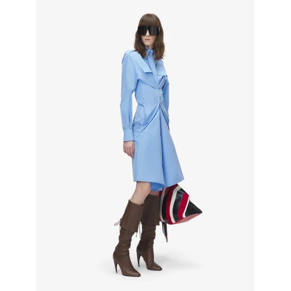 Alexander McQueen Gathered Shirt Dress, view 3