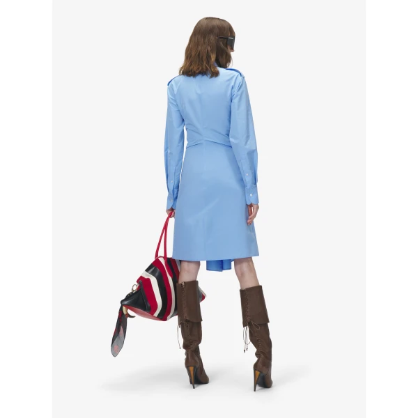 Alexander McQueen Gathered Shirt Dress, view 4