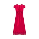 Alexander McQueen Gathered Sleeve Midi Dress