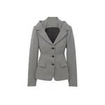 Alexander McQueen Gingham Check Off-the-shoulder Harness Jacket