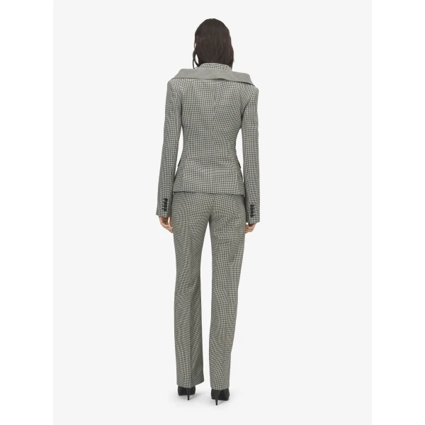 Alexander McQueen Gingham Check Tailored Trousers, view 4