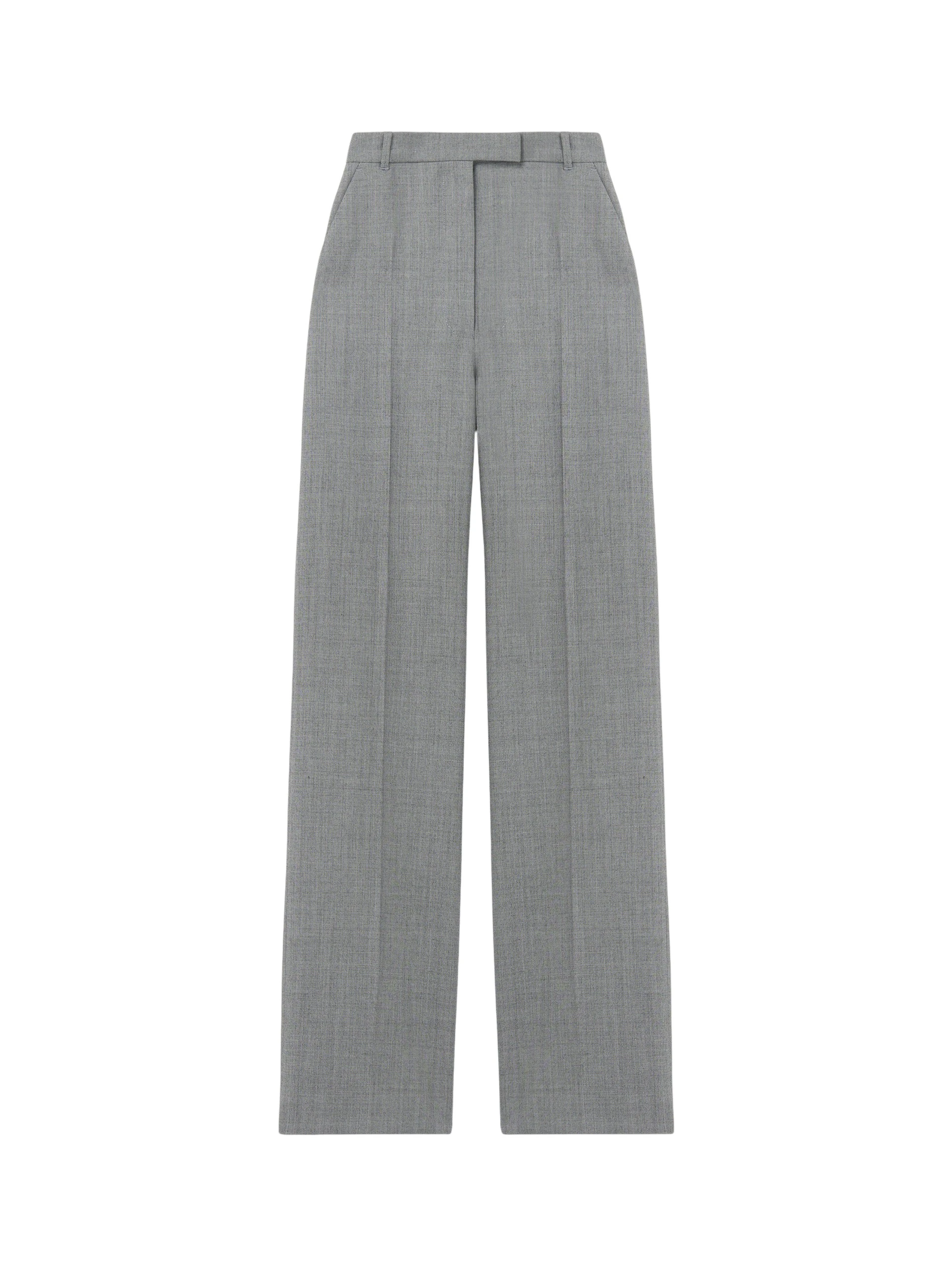 Alexander McQueen Grisaille Wool Tailored Trousers