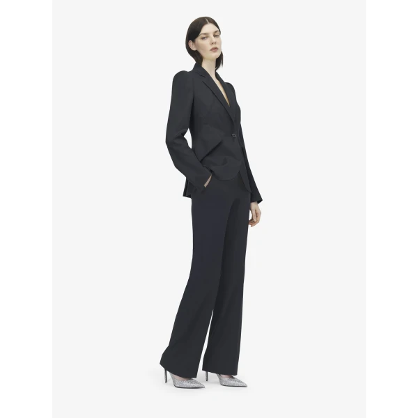 Alexander McQueen High-waisted Tailored Trousers in Indigo, view 3