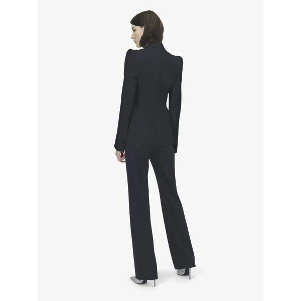 Alexander McQueen High-waisted Tailored Trousers in Indigo, view 4