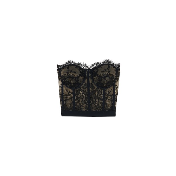 Alexander McQueen Lace Corset in Black Top