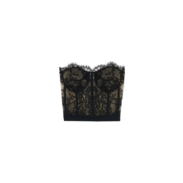 Alexander McQueen Lace Corset in Black Top