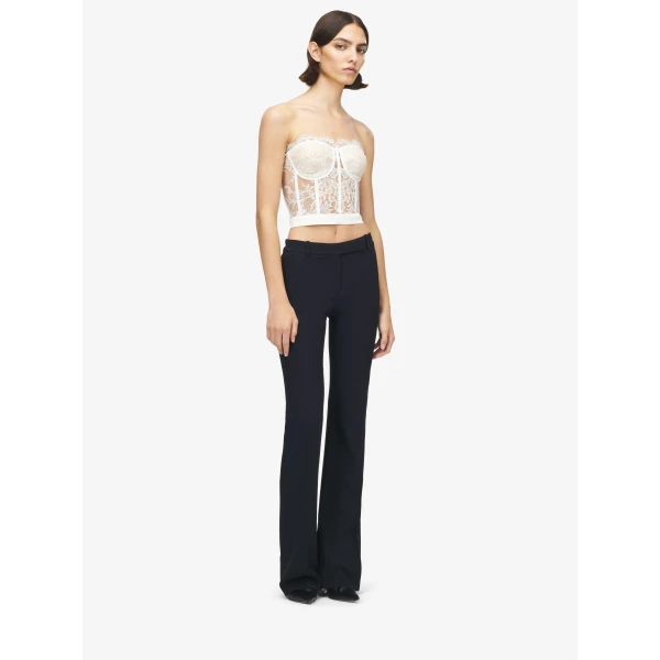 Alexander McQueen Lace Corset in White Top, view 2