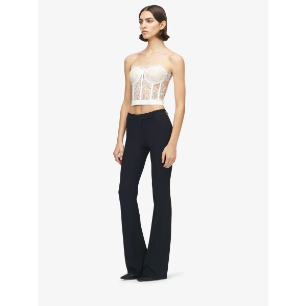 Alexander McQueen Lace Corset in White Top, view 3