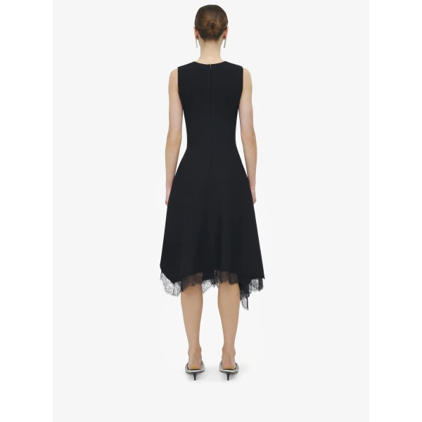Alexander McQueen Lace Detail Asymmetric Dress, view 4