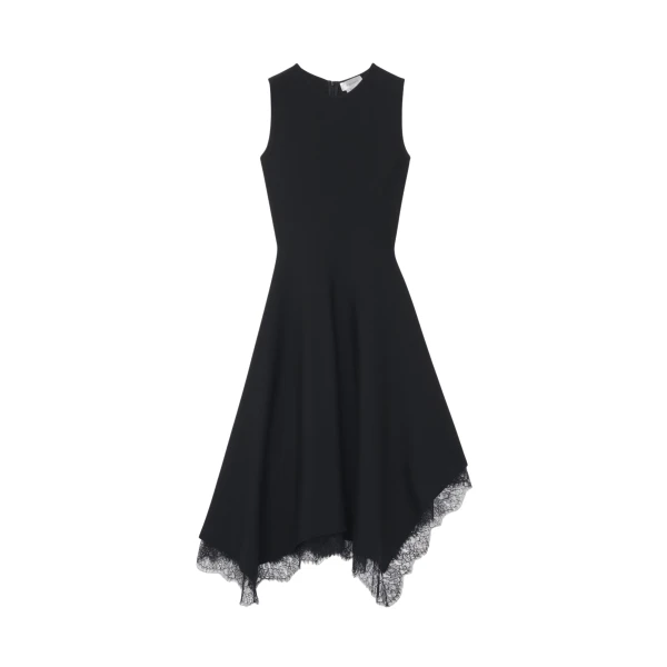 Alexander McQueen Lace Detail Asymmetric Dress