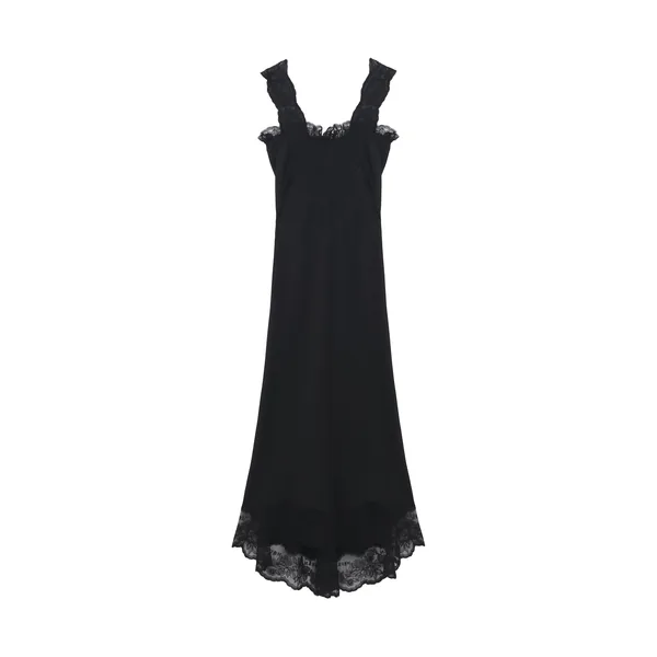 Alexander McQueen Lace Trim Midi Dress