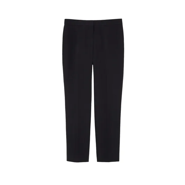 Alexander McQueen Leaf Crepe Cigarette Trouser in Black
