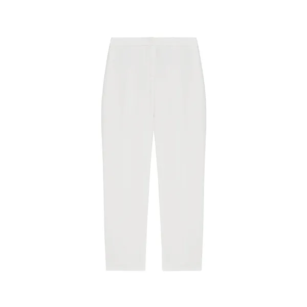 Alexander McQueen Leaf Crepe Cigarette Trouser in Light Ivory