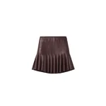 Alexander McQueen Leather Pleated Mini Skirt