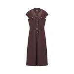 Alexander McQueen Leather Uniform Midi Dress