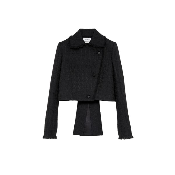 Alexander McQueen Light Tweed Cropped Jacket