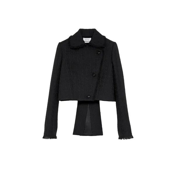 Alexander McQueen Light Tweed Cropped Jacket