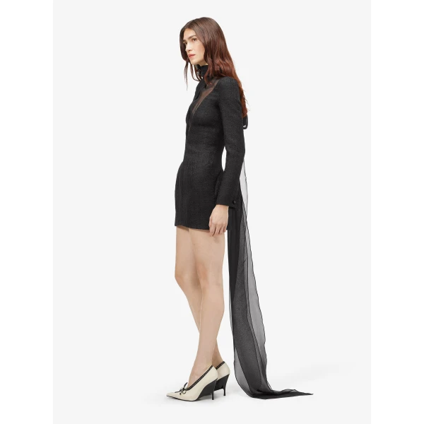 Alexander McQueen Light Tweed Evening Dress, view 3
