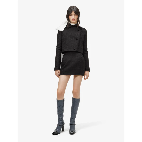 Alexander McQueen Light Tweed Mini Skirt, view 2