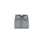 Alexander McQueen Metallic Frogging Fold Over Mini Skirt
