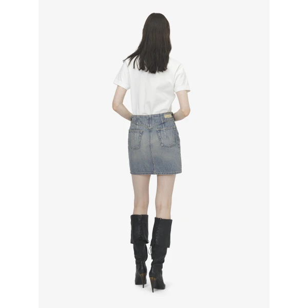 Alexander McQueen Metallic Frogging Fold Over Mini Skirt, view 4