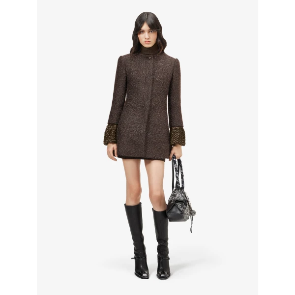 Alexander McQueen Metallic Tweed Coat, view 2
