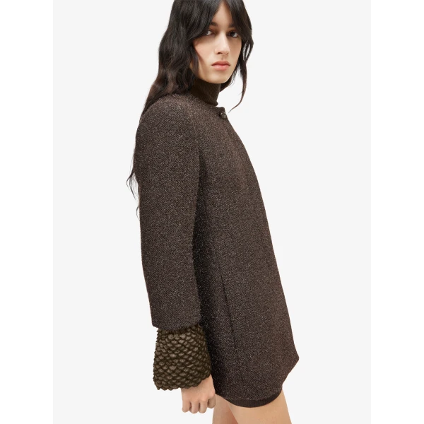 Alexander McQueen Metallic Tweed Coat, view 5