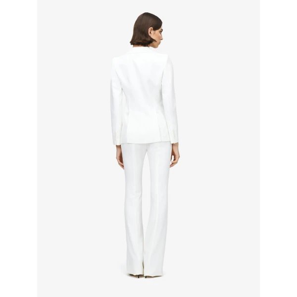 Alexander McQueen Narrow Bootcut Trousers in Light Ivory, view 4