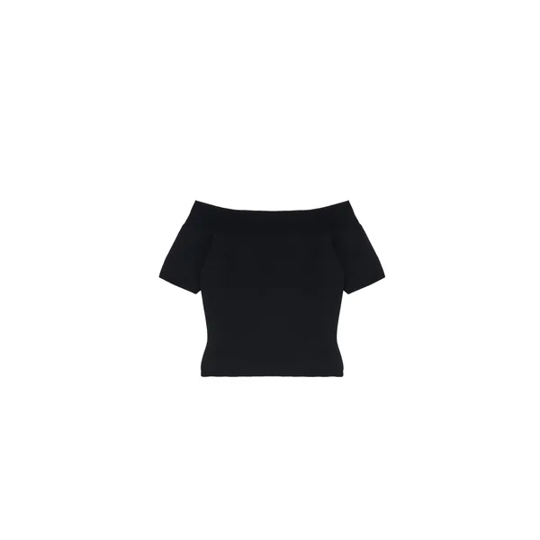 Alexander McQueen Off-The-Shoulder Knit Top