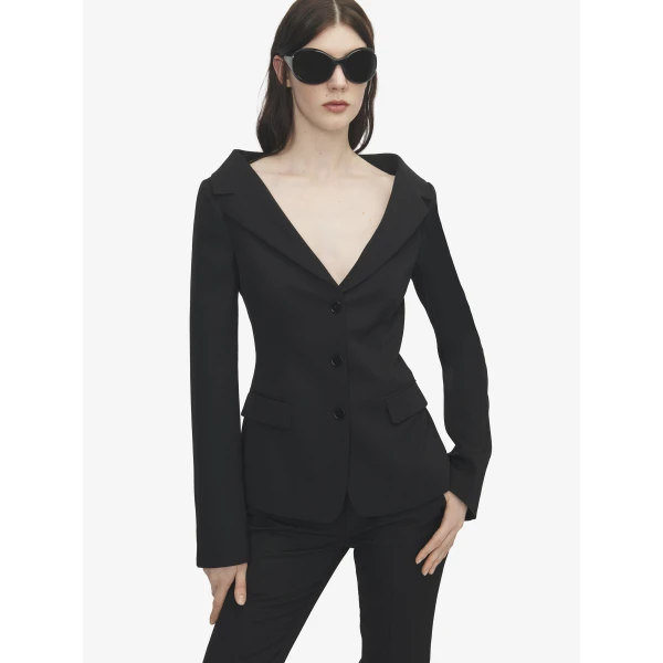 Alexander McQueen Off-the-shoulder Harness Jacket, view 6