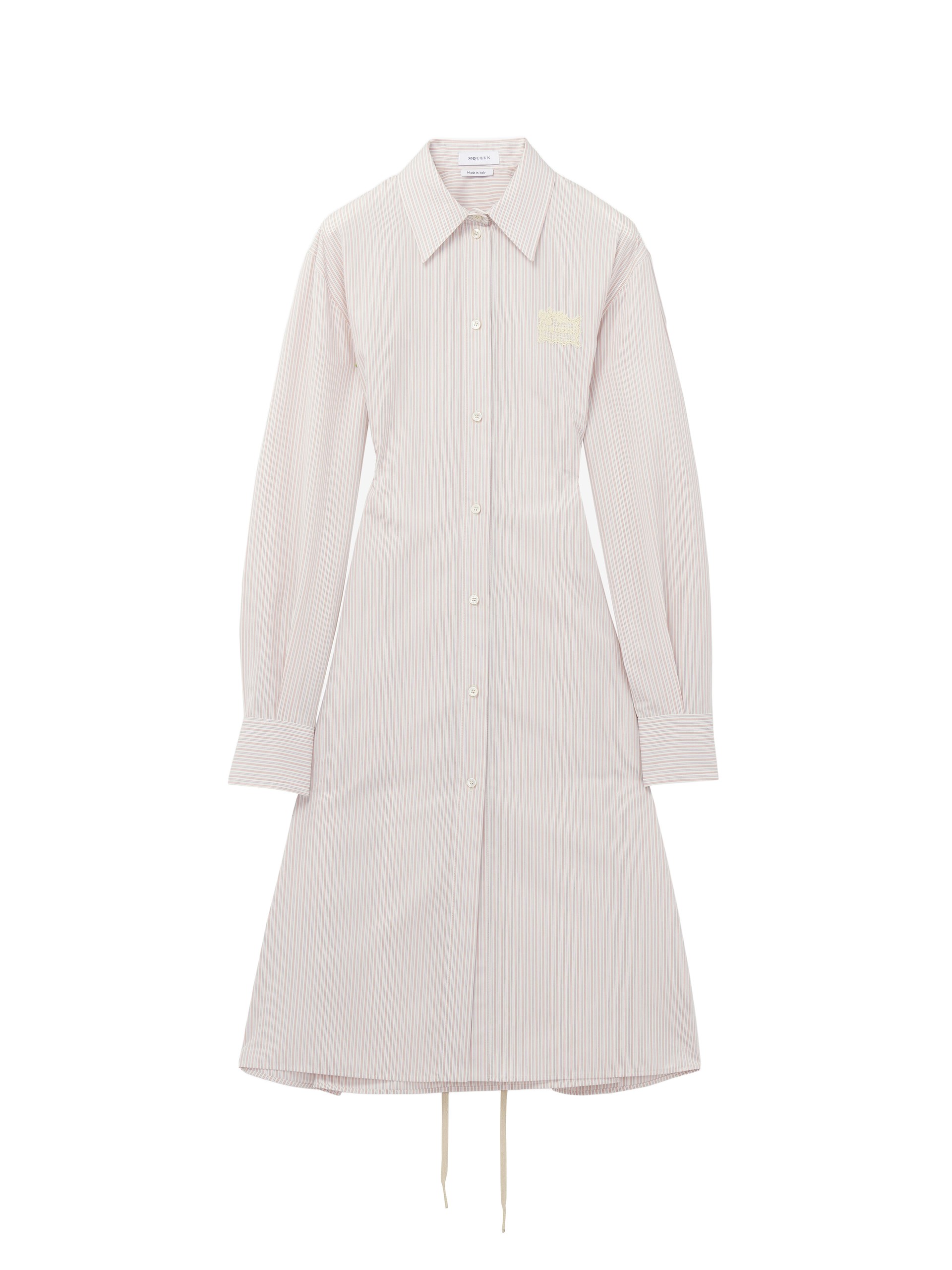 Alexander McQueen Pinstriped Shirt Dress