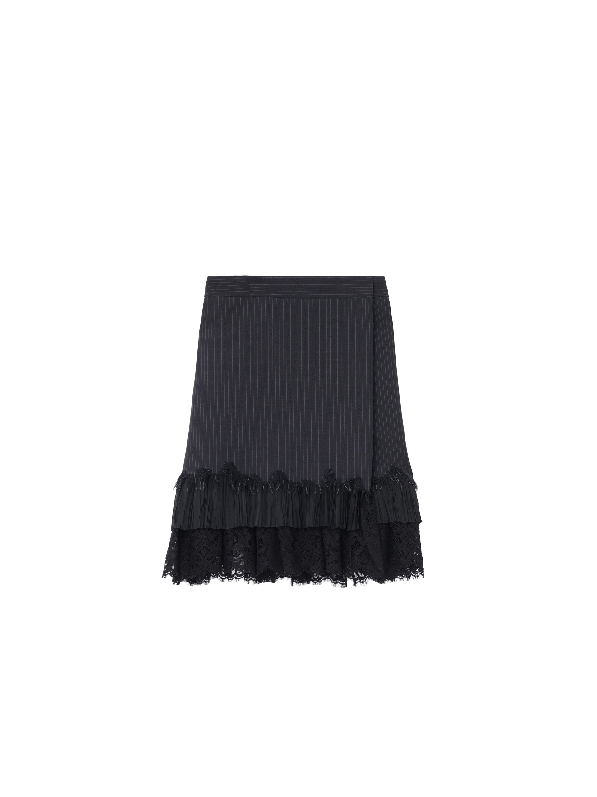 Alexander McQueen Pinstriped Wrap Mini Skirt