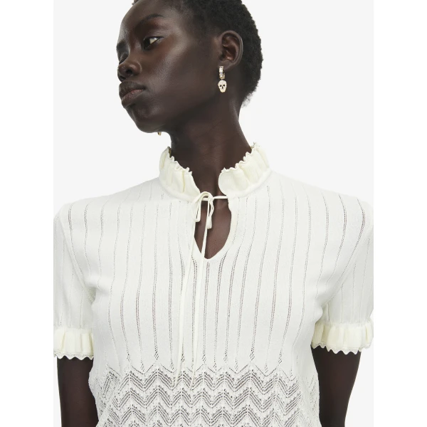 Alexander McQueen Pointelle Knit Top, view 5